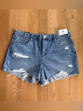 Blank NYC Distressed Blue Denim Women's Shorts